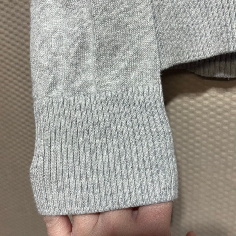 Banana Republic Grey Zig Zag Button Front Cardigan Sweater M Metallic Academia - Picture 3 of 8